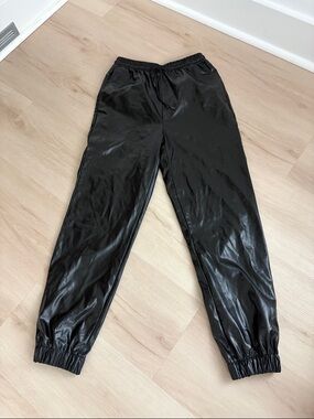 SHEIN Black Elastic Waist Pull-On Pants